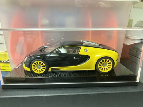 1/18 MR BUGATTI VEYRON 16.4 LE ONLY ONE ON CARBON BASE #02/25 n BBR AMR RARE ❗️ - Afbeelding 1 van 10