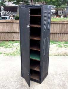 Vtg Mid Century Steampunk Cabinet Case Locker Bathroom Image Is Loading Vtg Mid Century Steampunk Cabinet Case Locker