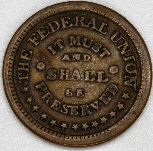 Army & Navy Union Must & Shall Be Preserved Patriotic Civil War Token - Picture 6 of 6