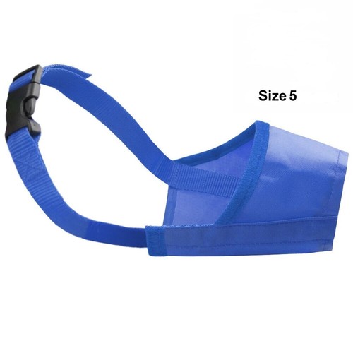 Dachshund Dog Muzzle Blue Nylon Training Aid Anti Bite Barking Training Guard - Picture 15 of 17