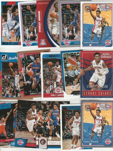 STANLEY JOHNSON LOT (15) VERSCHIEDENE MIT 3 2015-16 ROOKIES SILBER KOMPLETTE EINLAGEN