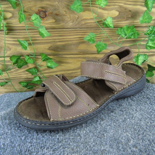 Dr. Scholl's Men's Ankle Strap Brown Leather Size 10.5 Medium Used 2025