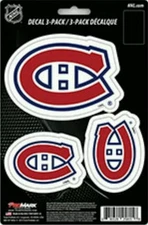 Montreal Canadiens Team ProMark Die-Cut Decal Stickers 3Pack
