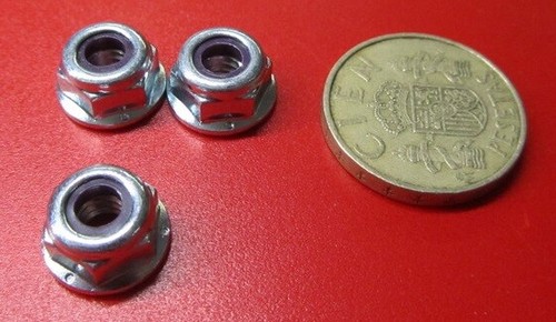 Grade F Zinc Steel, Flange Lock Nut, RH, 1/4"-20 x 7/16" W x 5/16" H, 200Pcs - Picture 2 of 11