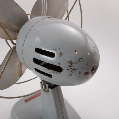 Ventilador de metal de mesa Dominion vintage pantalla ajustable solamente [sin cable] industrial - Imagen 3 de 11