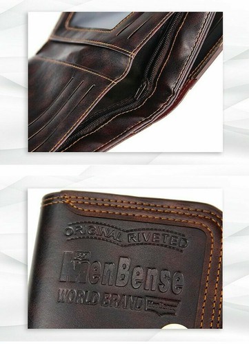 Billetera para hombre S4 retro de cuero sección vertical con hasp - Imagen 11 de 29