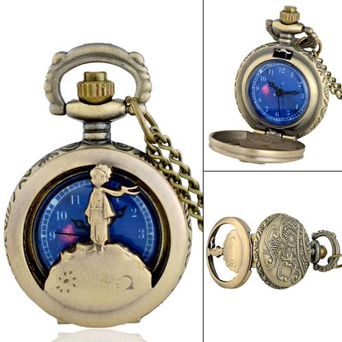 Collana ciondolo orologio quarzo da tasca vintage design antico catena retrò regalo nuovo - Foto 75 di 87