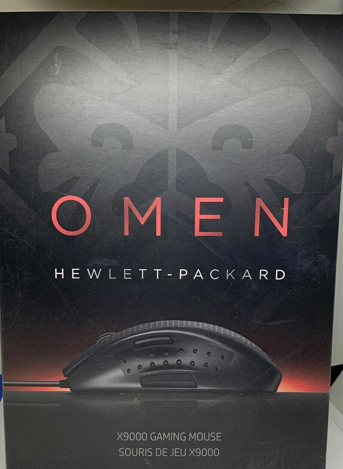 NEU HP Omen X9000 Elite Precision USB Maus für Gaming Computer 8200 DPI 150 IPS