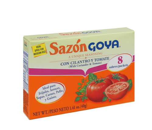 Sazón con Cilantro y Tomate de Goya, Condimento Mexicano Multiusos 1.41oz - Imagen 2 de 8