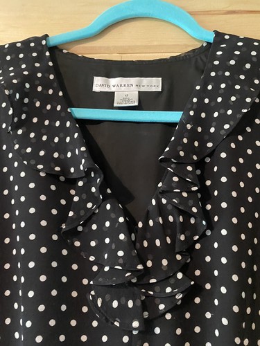 Semi-sheer silk lined polka dot maxi dress 12 - Picture 3 of 12