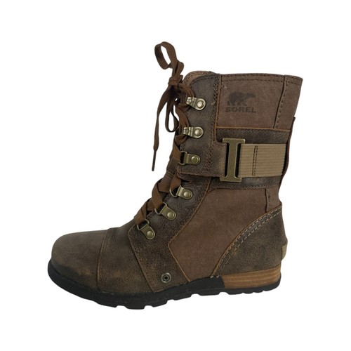 Sorel Damenstiefel 6 Major Carly Lederriemen Schnalle Reißverschluss Kampf Grunge Armee - Bild 13 von 20