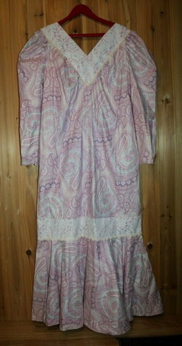 VTG Hilda Hawaii USA Dress Long Maxi Cotton Paisle