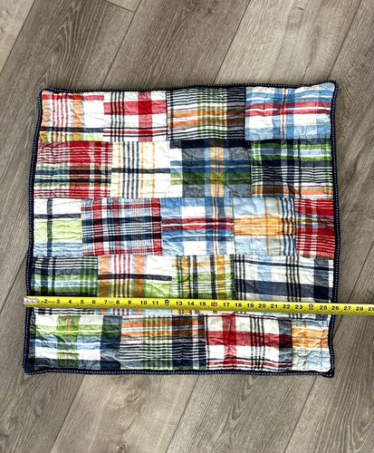 Pottery Barn Kids EURO Sham Madras Plaid 100% Cotton - Picture 4 of 5