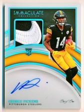 2022 Immaculate George Pickens RPA Platinum Nike Logo Patch Auto Rc #118 (1/1)