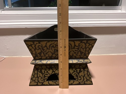 Thailand Wood Tote Box Caddy Made Expressly For Exposures 1996 - Picture 11 of 11