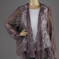 Patra Violet Blouse Long Sleeves Loose Patterned Cardigan Casual Women 23w Patra Violet Blouse Long Sleeves Loose Patterned Cardigan Casual Women 23w