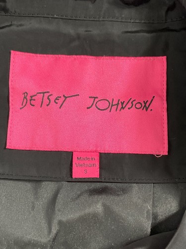 Betsey Johnson Black Lightweight Full Zip Snap Button Jacket Women's SMALL - Picture 8 of 10