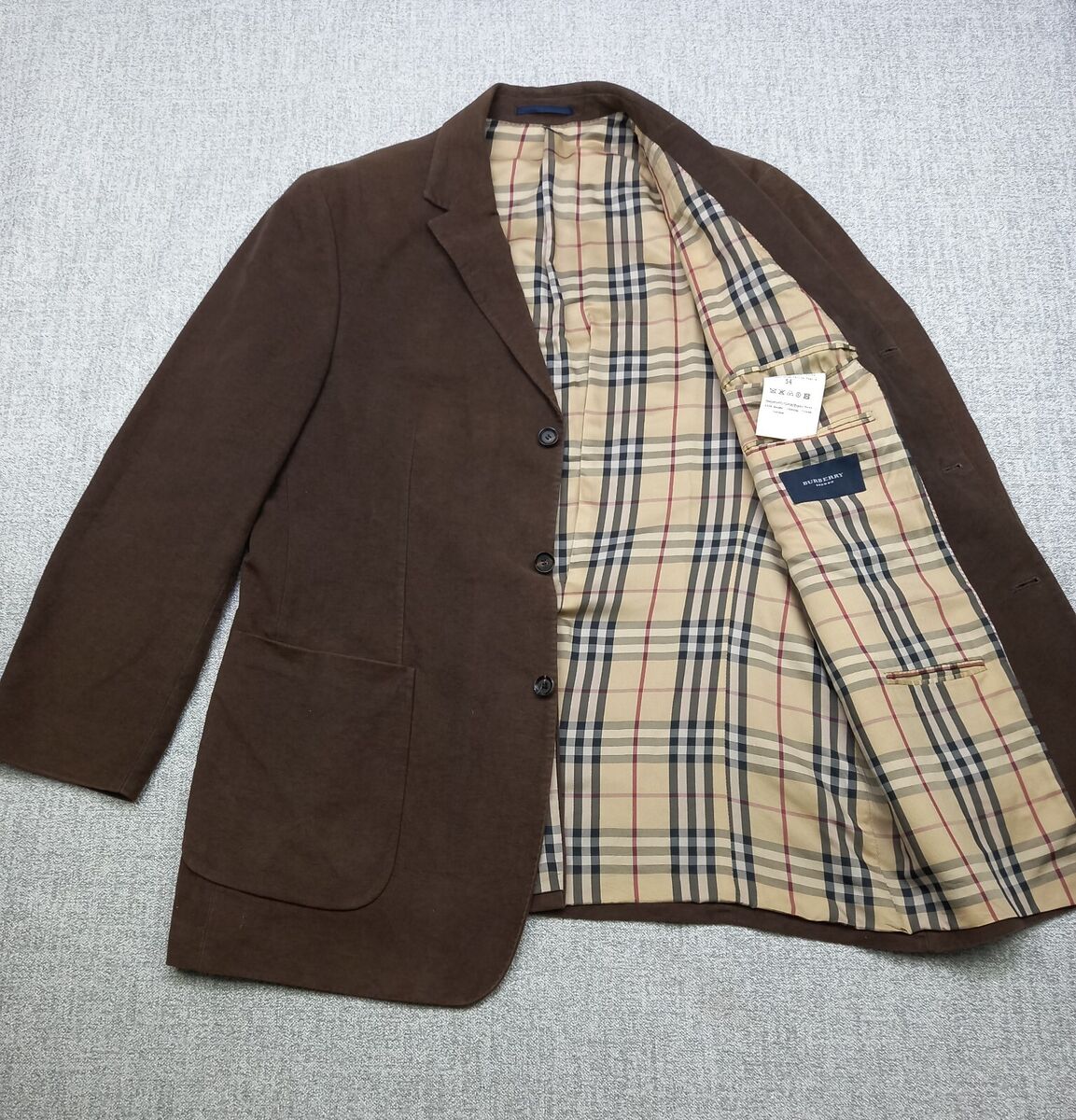 Burberry London 100% Cotton Blazer Sport Jacket Nova Check Burberry London 100% Cotton Blazer Sport Jacket Nova Check