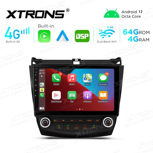 Android12 Octa-Core 4+64GB Car Play GPS Stereo Radio 4G LTE DSP For Honda Accord - Picture 1 of 18