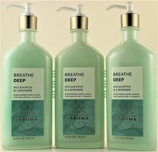 QTY 3 Bath  Body Works BREATHE DEEP EUCALYPTUS LAVENDER Body Lotion Moisturizer