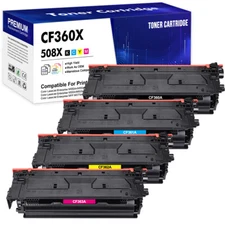 CF360X Toner for HP 508X Color LaserJet MFP M577Z M552 M553 M553dn | 4 Pack Set