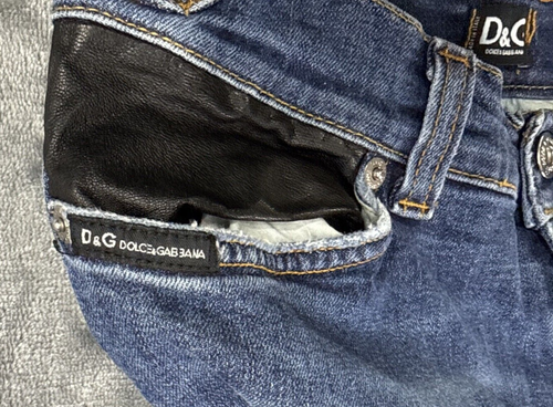 Dolce & Gabbana Leder Ittierre Logo Jeans Herren 24 x 29 - Bild 9 von 13