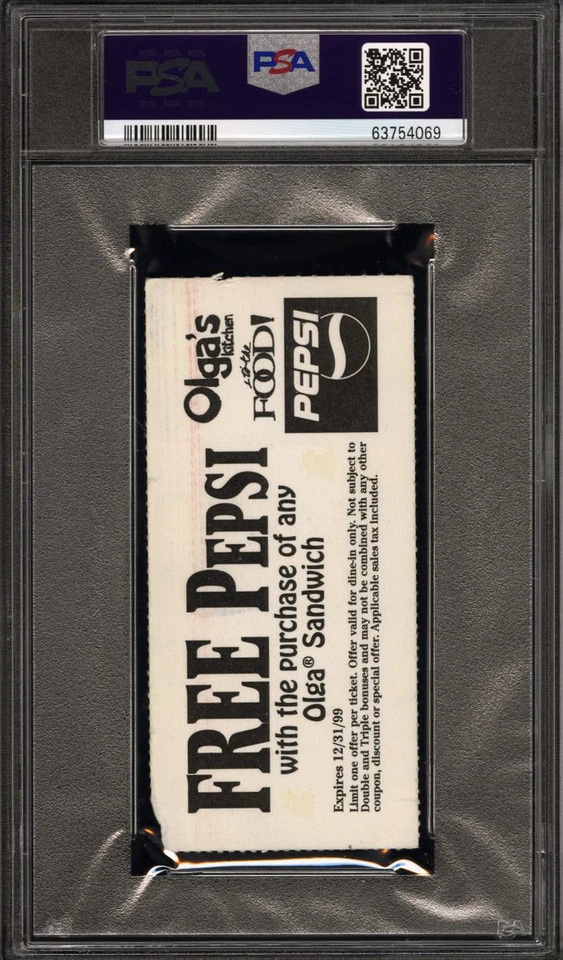 Michigan Northwestern Tom Brady QB throws x3 TD PSA Graded Ticket Stub 11/6/99 - Image 2 of 2