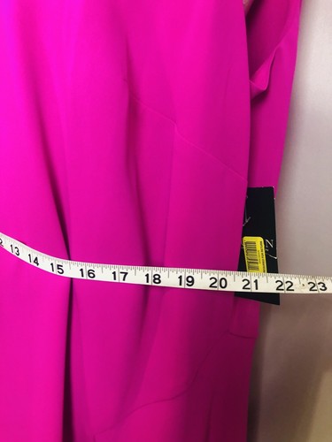 Lauren Ralph Lauren pink Sheath dress with sewn in liner sleeveless NWT size 14 - Picture 9 of 10