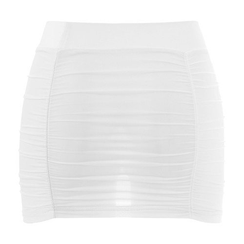 Mujeres Malla Transparente Acanalado Micro Corto Mini Falda Vestido Transparente - Imagen 17 de 40