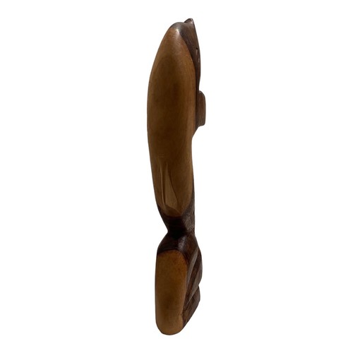 14 Zoll handgeschnitzte Delfin Statue aus Olivenholz - signierte dekorative Skulptur - Bild 6 von 24