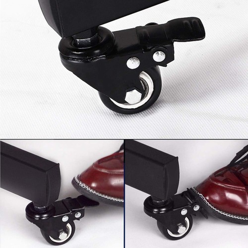 Mobiler TV-Ständer mit Rollen, verstellbarer rollbarer TV-Wagen für 32 bis 75 Zoll Fernseher - Bild 8 von 9