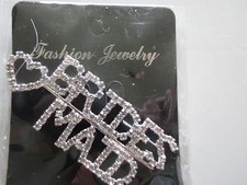 Clear Brides Maid Pin Brooch For Bridal Shower Wedding Party  Great Gift 