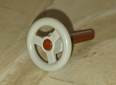 New LEGO Steering Wheel Gray Car Boat Truck Red Brown Post Jalopy Space Grey