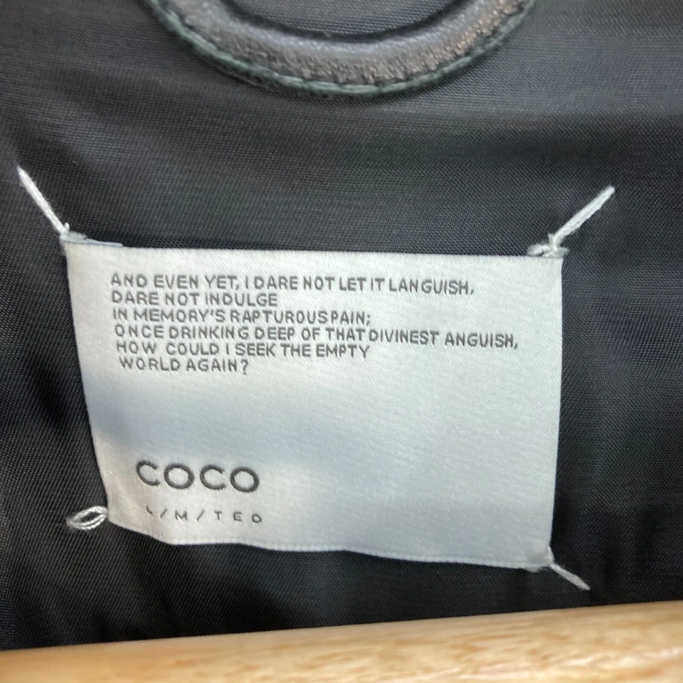 Coco ограниченного кожаная куртка женщин маленький расслабленный SNap кнопка воротник A8803 - Изображение 4 из 4