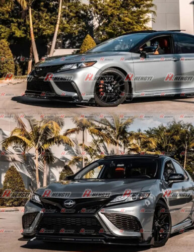 FOR 2021-2024 TOYOTA CAMRY SE XSE FRONT BUMPER LIP SPLITTER SPOILER GLOSS BLACK - Picture 8 of 12