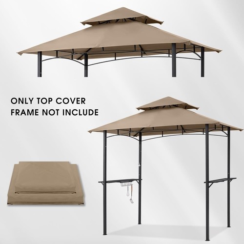 Durable Beige Gazebo Canopy Replacement for Model L-GG001PST-F - Easy Install - Picture 8 of 12
