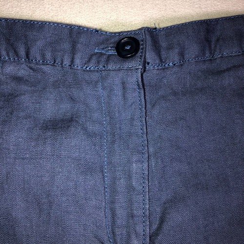 LL Bean Damen 100 % Leinen Rock 6 Petite klassische Passform gerade blau - Bild 2 von 12