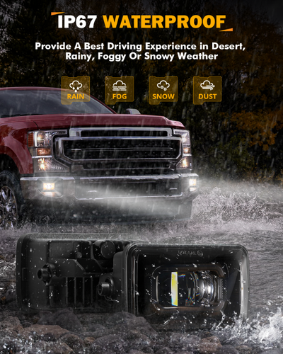 POUR FORD F150 2015-2020 2X 48W PHARES ANTIBROUILLARD LED AVEC CLIGNOTANT BLANC DRL&AMBER - Photo 8 sur 12