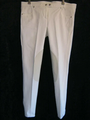 Ungetragene weiße Damen Turnier Reithose Cavallo Tabea weiß Kniebesatz Größe 84 - Bild 1 von 4