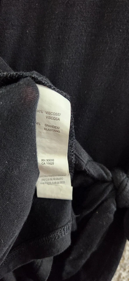 Mac & Jac Black Dress Faux Wrap Dress Knit Stretch Women's Size S - Image 3 of 4