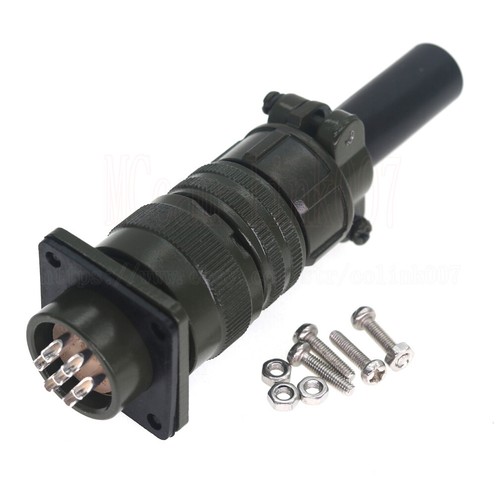 Termination Connector N/MS3102A16S-1S,N/MS3106S-1P, 7pin Male Plug Female Socket - Picture 6 of 9