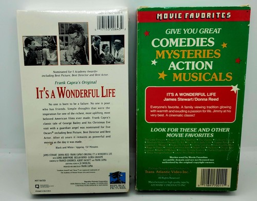 Its A Wonderful Life x2 (VHS) 1 Factory Sealed 1 CIB! Frank Capra Bridgestone π¬ - Picture 5 of 15