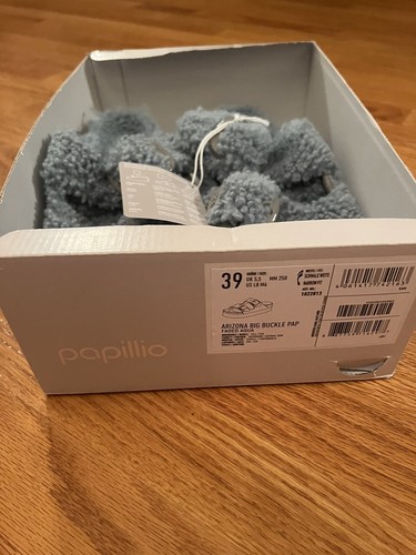 Sandalia Birkenstock Arizona Hebilla Grande Piel de Oveja Desteñida Aqua NUEVA 39 - Imagen 10 de 10