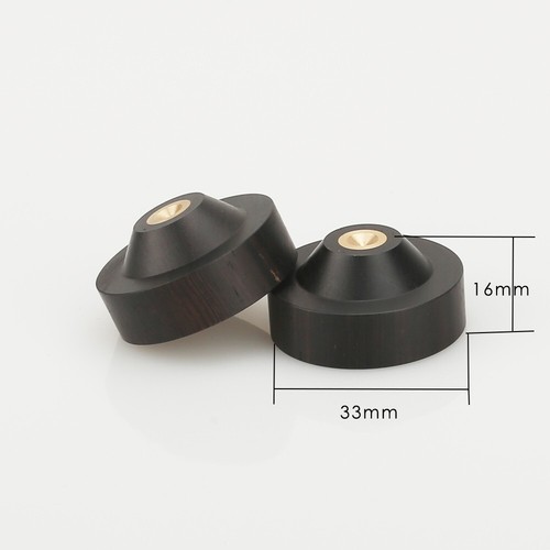 4 Stck. 33 mm x 16 mm Ebenholz Lautsprecher Spitze Isolierung Füße Basis Pad stoßfest Ständer - Bild 3 von 8