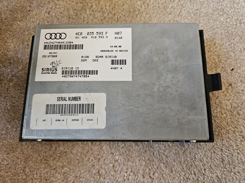 09 Audi S5 A5 Sirius Satellite Radio Control Module Unit OEM 4E0035593F - Picture 1 of 3