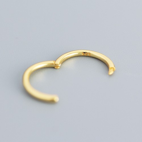 9CT GOLD SLEEPER HOOP EARRINGS 6MM 8MM 10MM 12MM - Picture 4 of 8