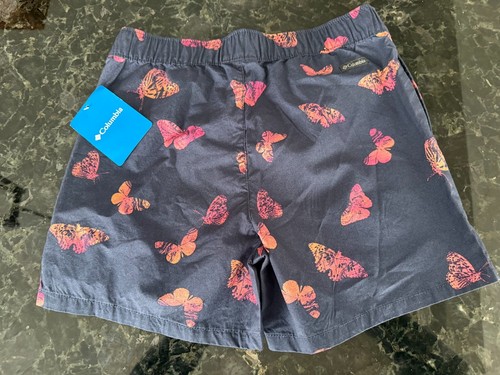 NWT Columbia Washed Out Printed Shorts Girl's Size Medium Butterflies - Picture 6 of 7