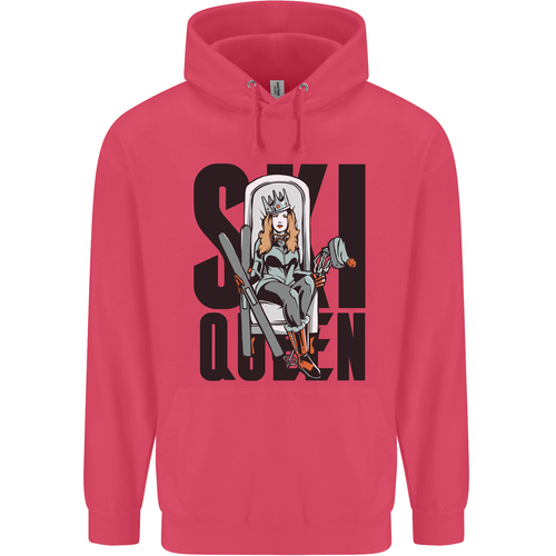 Ski Queen Funny Skiing Childrens Kids Hoodie - Picture 34 of 68