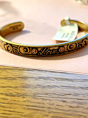 Alex and Ani 'LOVE'' CUFF BRACE LET -Rafaelian Gold ~ NEW WITH TAGS