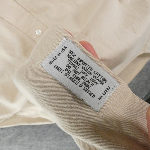 Vintage Gitman Bros Shirt Men 16.5/34 Long Sleeve Button Up Beige USA - Picture 13 of 14